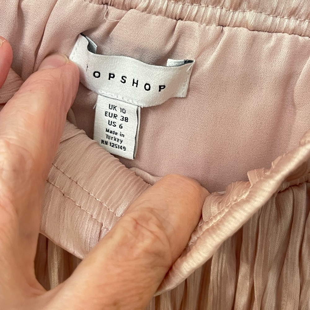Topshop Light Pink Pleated Maxi Skirt - Picture 2 of 10